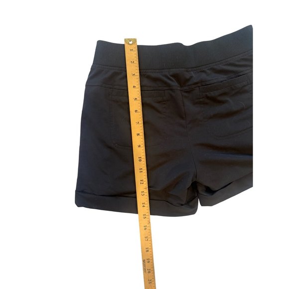 ATHLETA Midtown Shorts Cuffed Hem Drawstring 708303 Black Sz 4 Tall - Picture 4 of 5